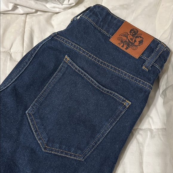 Danielle Guizio Low Rise Denim Dark Wash - Picture 6 of 7